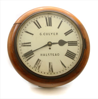 Lot 888 - A 'George Culyer of Halstead' mahogany wall clock