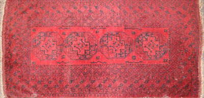 Lot 450 - A hand knotted Bokhara rug