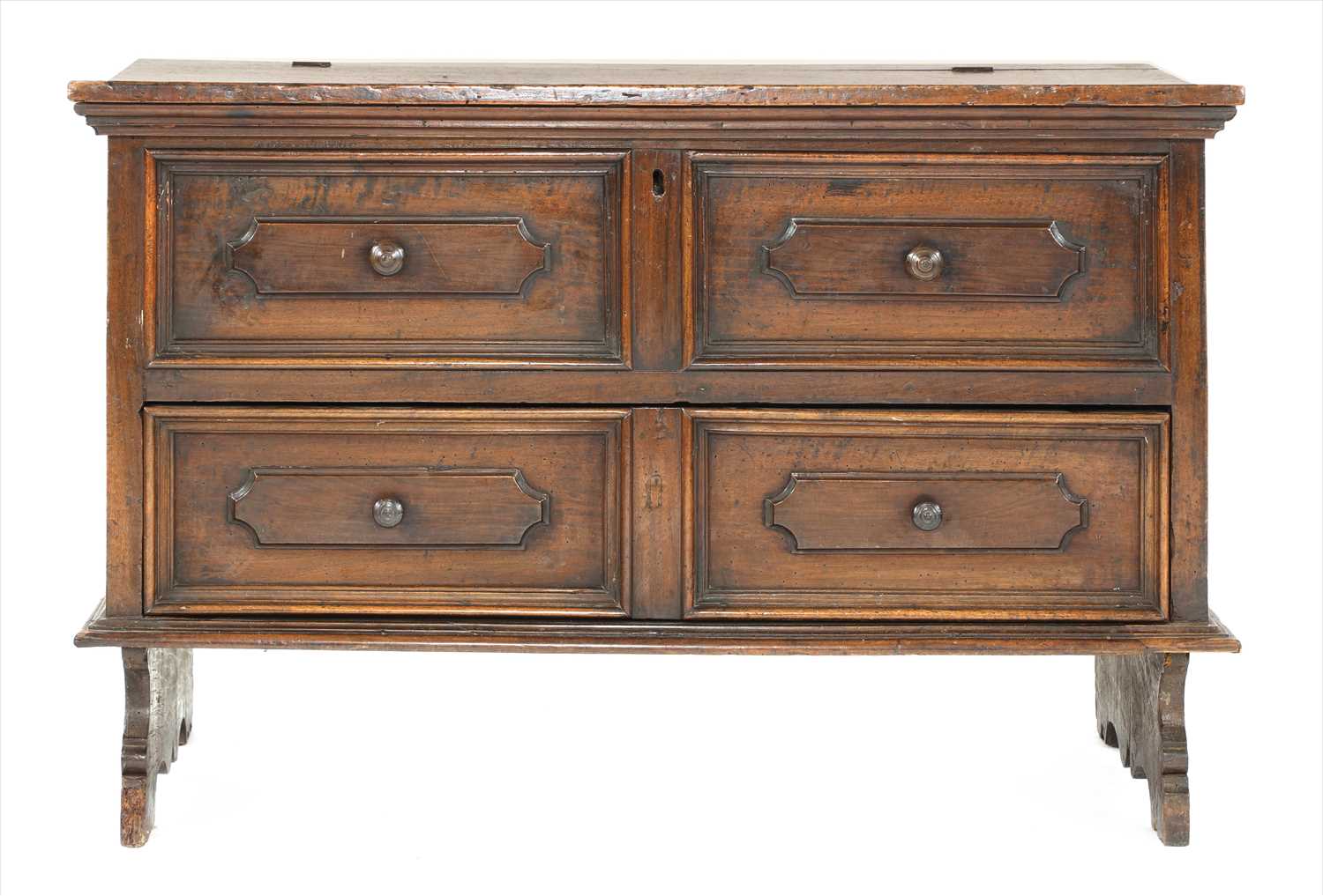 Lot 353 - A Continental walnut chest