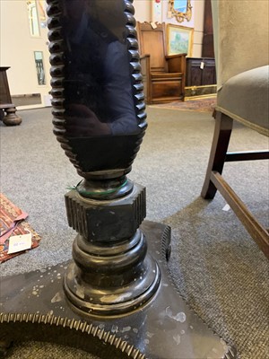 Lot 940 - A French black marble pedestal table