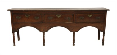 Lot 490 - An 18th century oak dresser base