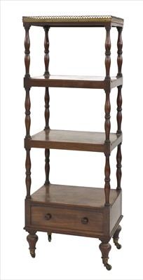 Lot 841 - A William IV mahogany four-tier whatnot