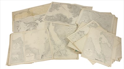 Lot 365A - A large collection of Naval charts