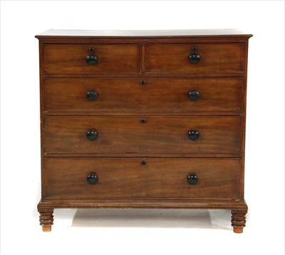 Lot 482 - A Victorian chest of two short and three long drawers