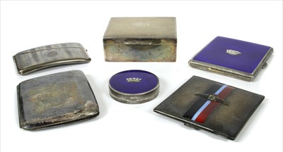 Lot 64 - A collection of silver and enamelled cases