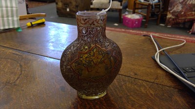 Lot 21 - A rare Gallé glass Persian-style vase