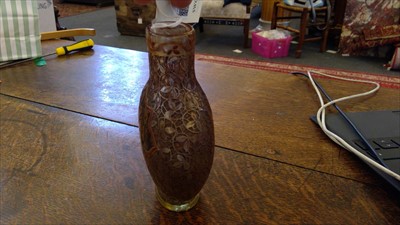 Lot 21 - A rare Gallé glass Persian-style vase