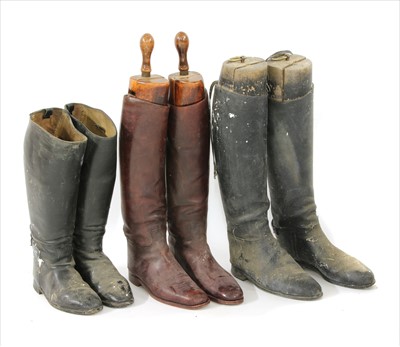 Lot 357 - Three pairs of riding boots