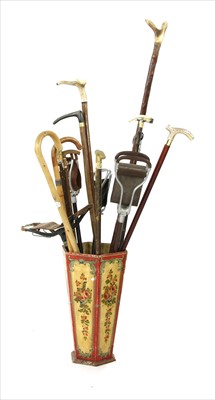 Lot 363A - A collection of hunting sticks and walking sticks