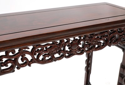 Lot 111 - A Chinese rosewood altar table