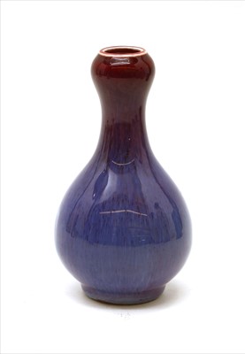 Lot 242 - A Chinese jun glazed vase