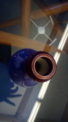 Lot 242 - A Chinese jun glazed vase