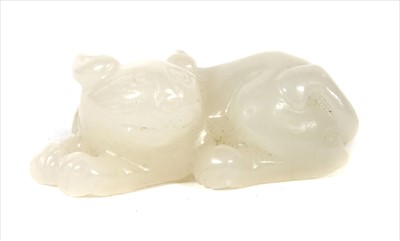 Lot 179 - A Chinese white jade carving