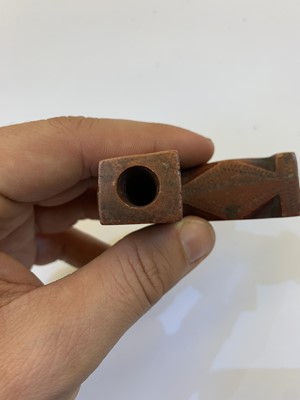 Lot 198 - A North American catlinite pipe
