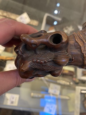 Lot 43 - A Chinese rootwood pipe