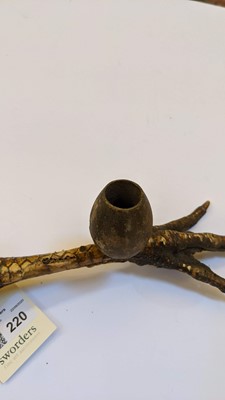 Lot 220 - An Australian claw pipe