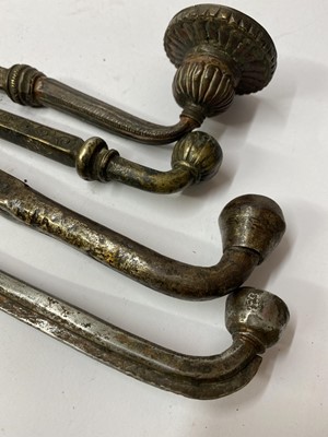 Lot 11 - Four Tibetan steel and metal pipes
