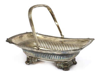 Lot 2 - A George IV silver bread basket