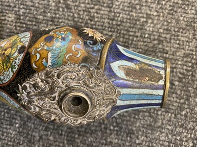 Lot 17 - Three Persian silvered narghile