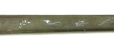 Lot 194 - A rare Japanese lacquer double clay pipe case