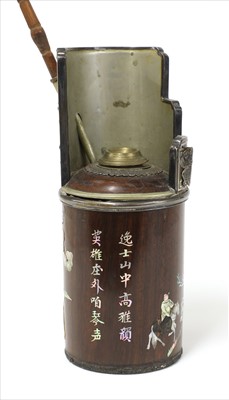 Lot 51 - A Chinese wood water pipe