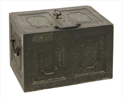 Lot 812 - A Regency iron strong box
