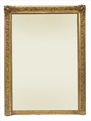 Lot 621 - A Victorian and later gilt-framed overmantel mirror