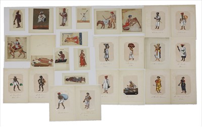 Lot 248A - A collection of Indian gouache on mica miniatures