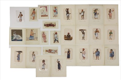 Lot 248 - A collection of Indian gouache on mica miniatures
