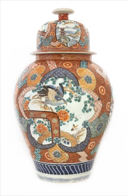 Lot 116 - A Japanese Kutani jar and cover