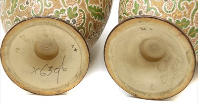Lot 248 - A pair of Royal Doulton stoneware vases