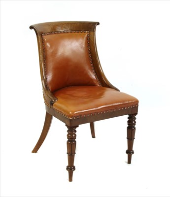 Lot 491 - A William IV walnut chair