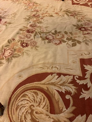 Lot 675 - A large Aubusson needlepoint carpet