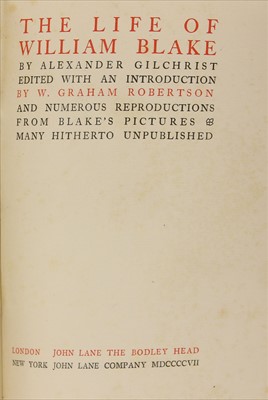 Lot 18 - BLAKE, William: GILCHRIST, A: The Life of William Blake