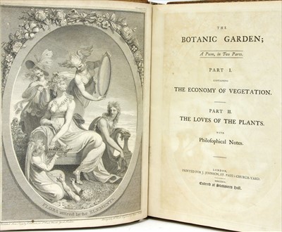 Lot 315 - 1- Darwin, Erasmus: The Botanic Garden; A poem in two parts.
