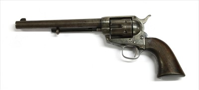 Lot 132 - A Colt .44 calibre single action rim-fire Army six shot revolver