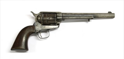 Lot 132 - A Colt .44 calibre single action rim-fire Army six shot revolver