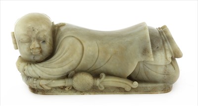 Lot 194 - A Chinese jade pillow