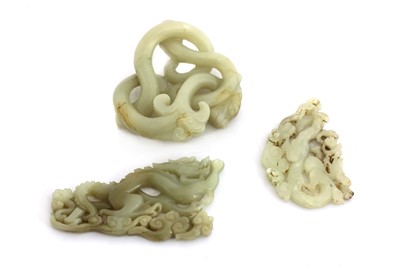 Lot 196 - A Chinese jade carving