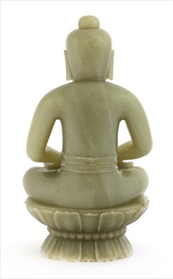 Lot 198 - A Chinese jade Buddha