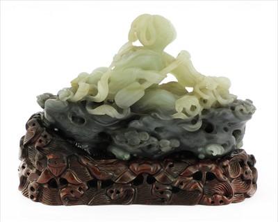 Lot 200 - A Chinese jade carving