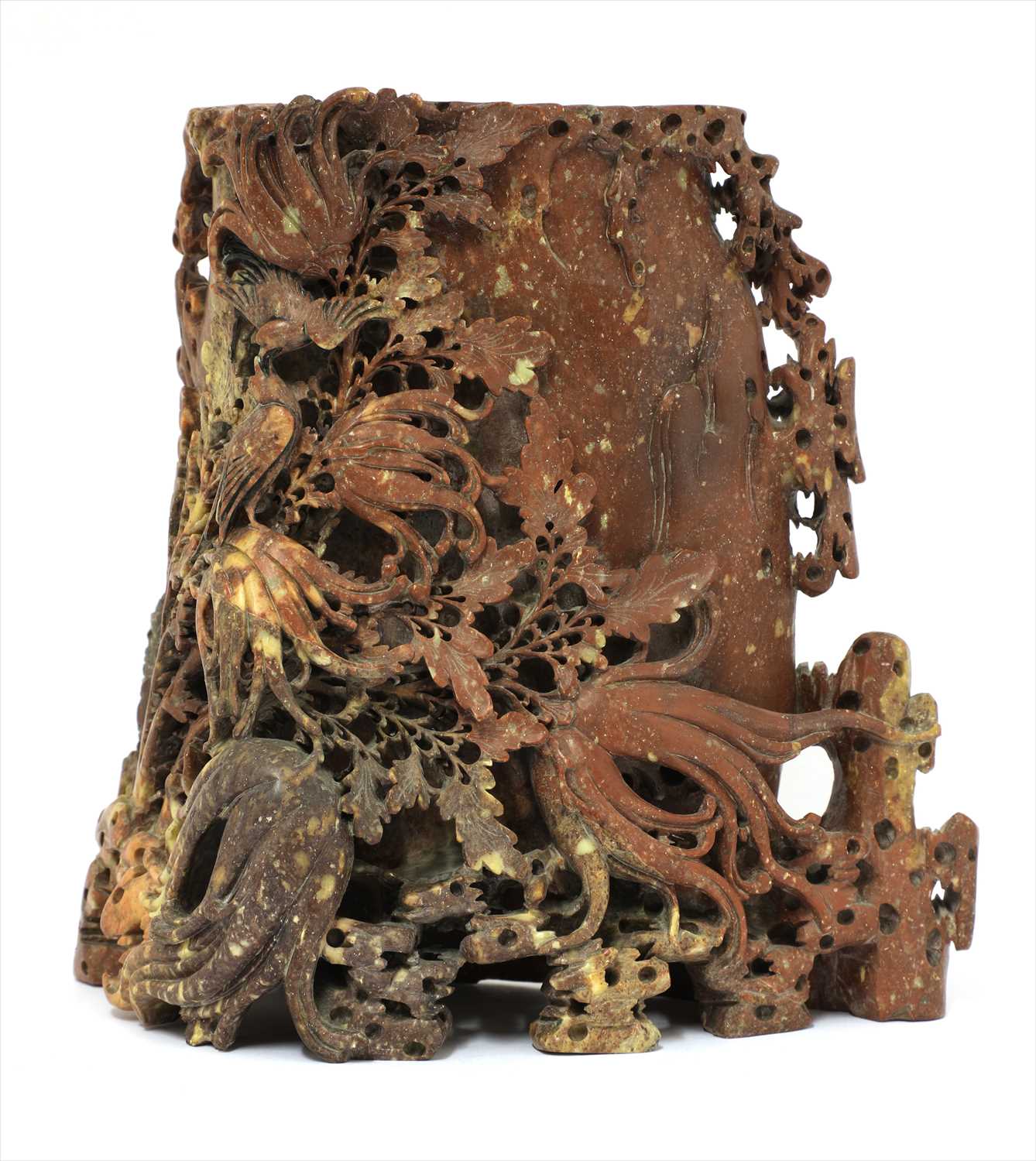 Lot 56 A Chinese soapstone carving,