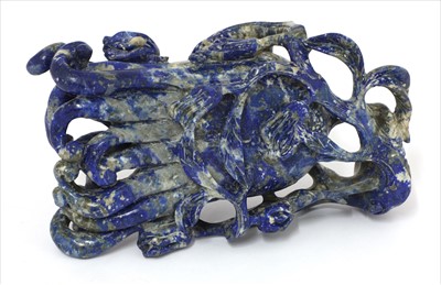 Lot 57 - A Chinese lapis lazuli carving