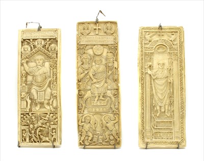 Lot 297 - Three plaster casts of Roman diptychs by Franchi & Sons