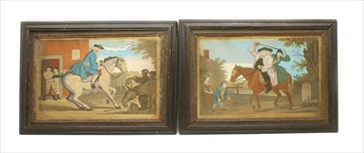 Lot 423 - A pair of 18th century hand coloured engravings