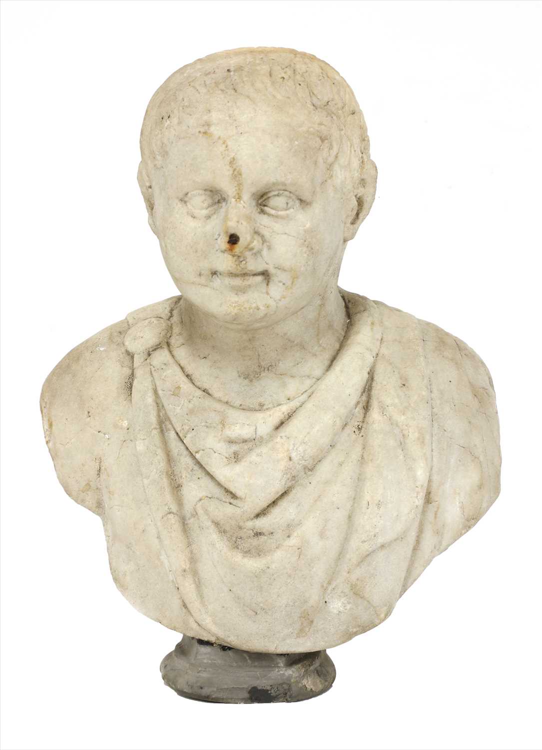 Lot 29 - An Italian carved marble bust of an emperor