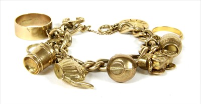 Lot 24A - A 9ct gold figaro bracelet