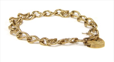 Lot 48 - A 9ct gold curb bracelet