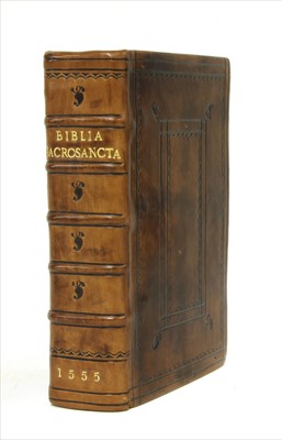 Lot 332 - BIBLE: Biblia sacrosancta Veteris, et Novi Testamenti, Iuxta vulgatam editionem.