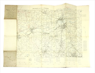 Lot 347 - ORDNANCE SURVEY MAPS: 1914-1918 World War: France and Belgium. 54 folding